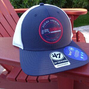 St. Louis Cardinals Hat. '47 Trucker Adjustable snap back. Spring Training Logo.